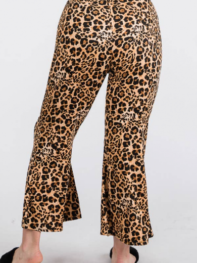 High Waist Leopard Bell Bottom